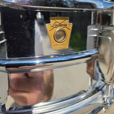Vintage Ludwig No. 400 Supraphonic 5x14" 10-Lug Aluminum Snare Drum w/ Keystone Badge 1967 (242-1) image 3