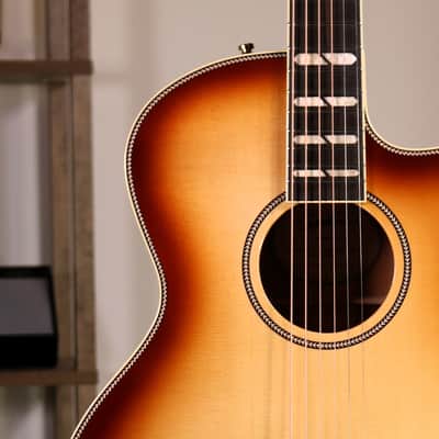 Godin Connaisseur MJ - Ebony Fingerboard, Sunsetburst Maho image 4