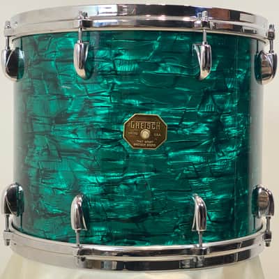 Gretsch SSB rare Emerald Green Pearl. Video. One of a kind! 12,13,14,15,16,18,24,24 Drum set image 13