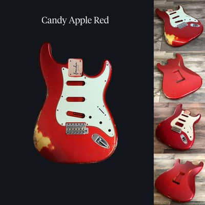 Made to Order - FRANCHIN Mercury guitar body Relic Aged 100% Nitro Lacquer (Sunburst/ Black/ White/ Blue/ Green/ Yellow/ Red/ Pink/ Burgundy/ Purple/ Gold/ Silver, etc.) Basswood Poplar Stratocaster-Strat-S-Style Made in Italy image 16