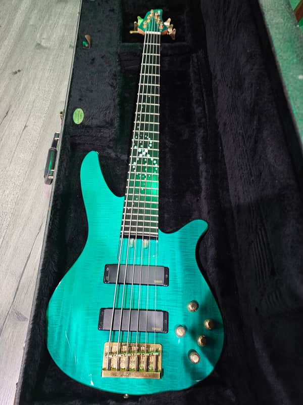 Yamaha RBX 6JM Turquoise Blue John Myung Signature 6 String Bass w/ OHSC image 1