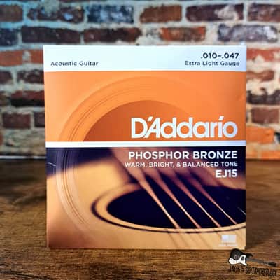 D'Addario Phosphor Bronze | (10-47) Extra Light Gauge Acoustic Guitar Strings