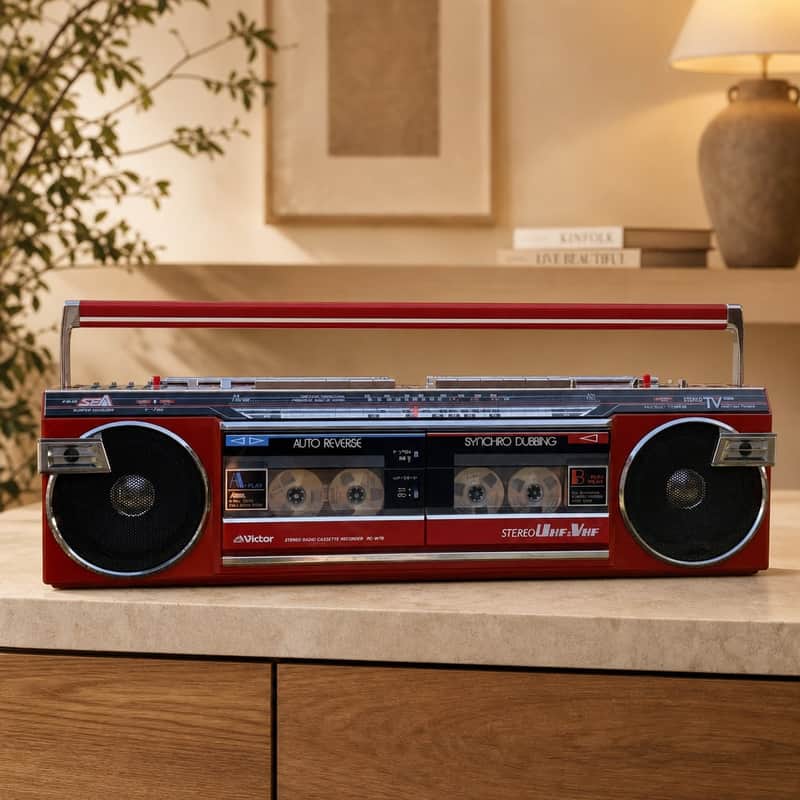 Victor RC-W70 Rare Vintage Mint Boombox Getto blaster Serviced Warranty image 1