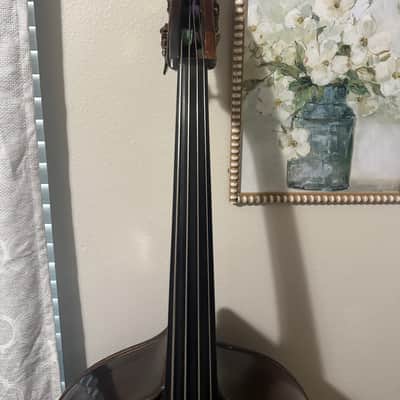 Unknown 3/4 double bass 1870-1900 - Dark image 3