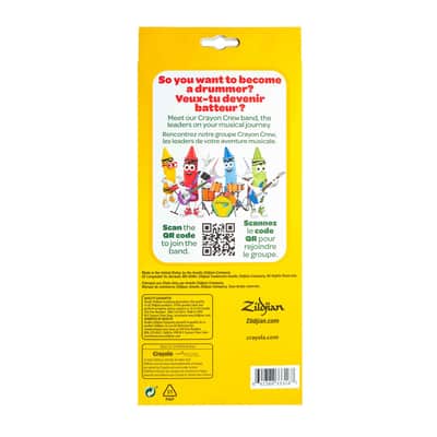 Zildjian PZA ZKIDS 6 DRUMSTICKS + PAD, CRAYOLA image 4