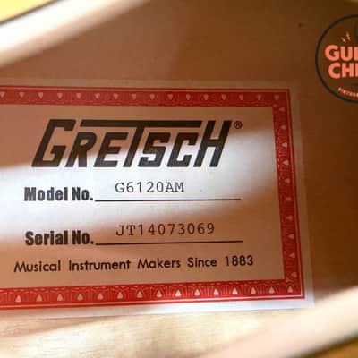 2014 Gretsch G6120AM Chet Atkins Hollow Body Amber Flame Filter’Tron Bigsby OHSC image 13