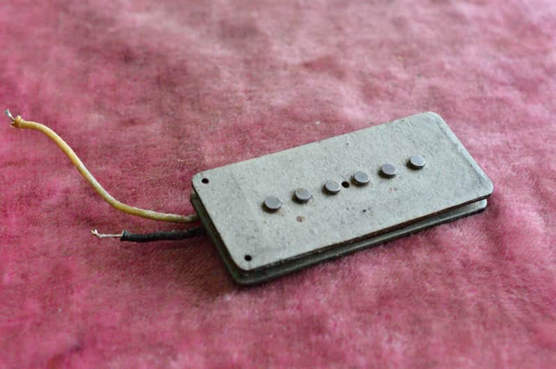 Vintage Fender PRE-CBS Jazzmaster Grey Bottom Pickup 7.29k 1960's South Facing Magnet image 1