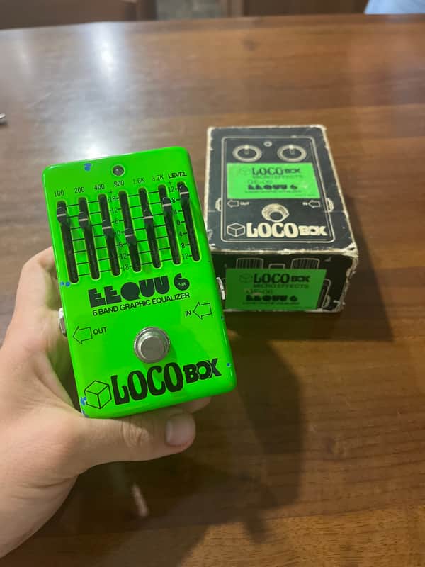 Locobox Micro Effects Ge-06 6 Band Graphic Equalizer Fine anni '70 - Verde Acceso image 1