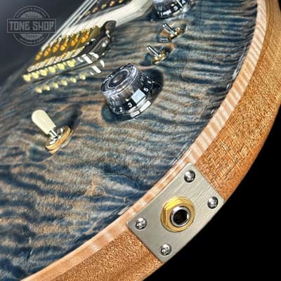 PRS 40th Anniversary Custom 24-08 Semi-Hollow Limited Faded Whale Blue Natural Back w/case image 6
