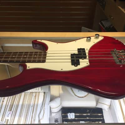 Fullerton Electric 4 Stings Bass Guitar, Red & White image 2
