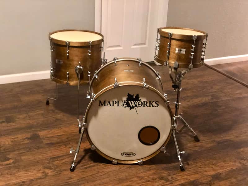 MapleWorks custom Maple drum set wood hoops tube lugs Keller Maple Ayotte C&C SJC image 1