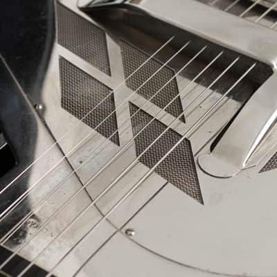 National  Style 1 Tricone Squareneck Resophonic Guitar (1931), ser. #2376, black tolex hard shell case. image 14