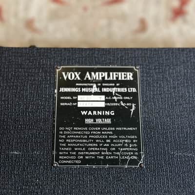 1964 VOX (JMI/Jennings) AC-30 Treble (Thirty Twin) - Non Top Boost Model - Made in UK image 8