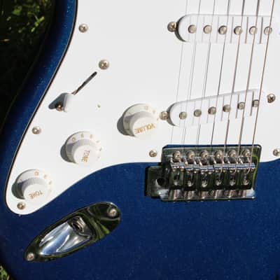 Aria Left Handed STG 2000s - Royal Blue Sparkle image 22
