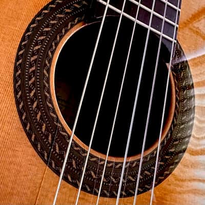 Nahum Herrera Lattice Concert Guitar 2024-Cedar/Ancient Dark Cocobolo image 5