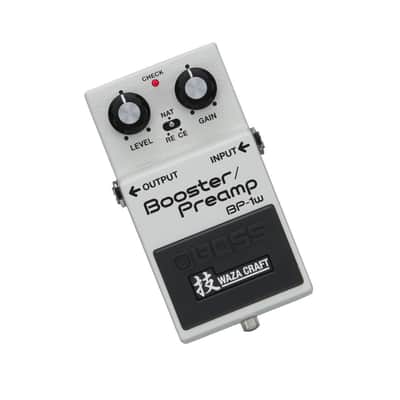 Boss BP-1W Booster/Preamp Guitar Effects Pedal with Waza Crafting, CE, RE, and NAT Modes, and Selectable Input Buffers image 3