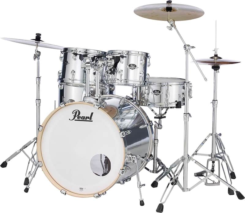 Pearl Export 5-Piece Drum Set with 830-Series Hardware Pack - Mirror Chrome (EXX725/C49) image 1