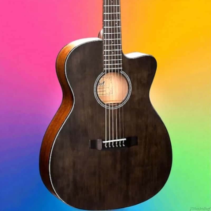 Cort Core Series CORE-OC OPLB Orchestra Cutaway Acoustic-Electric Guitar w/ Case – Solid Spruce Top, Open Pore image 1