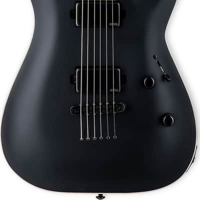 ESP LTD MH-1000 Baritone Electric Guitar, Ebony Fingerboard, Black Satin Bild 1