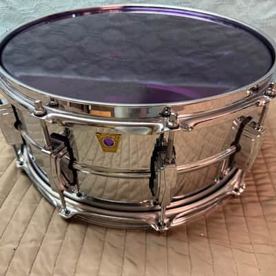 Ludwig. Supraphonic Lm 402 6.5 x 14” snare drum excellent USA top seller image 6