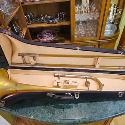 Vintage Slider Trombone Orpheus Kyiv Ukraine USSR Pink brass 1982 #54 image 9