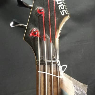 Samick Artist Series Frettless Bass Guitar 1990's Textured Gray image 3