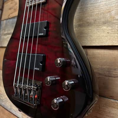 Schecter Stiletto Extreme 5 Bass Black Cherry image 3
