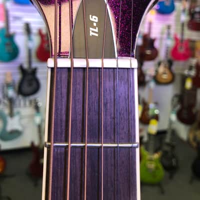 ESP LTD TL-6 Acoustic / Electric Guitar - Purple Sparkle Burst image 21