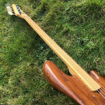 RARE 1976 Fernandes Burny FRETLESS Precision Bass + Original HARDCASE // Maple Fretboard + White Bin image 15