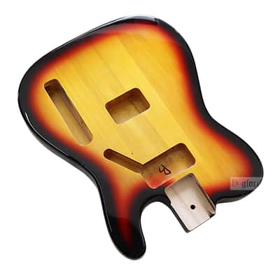Poplar wood TL Guitar body sunburst color guitar barrel image 3