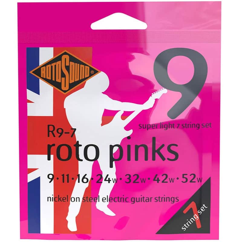 Rotosound 7 String Electric Guitar Strings Set 9-52 - R9-7 image 1