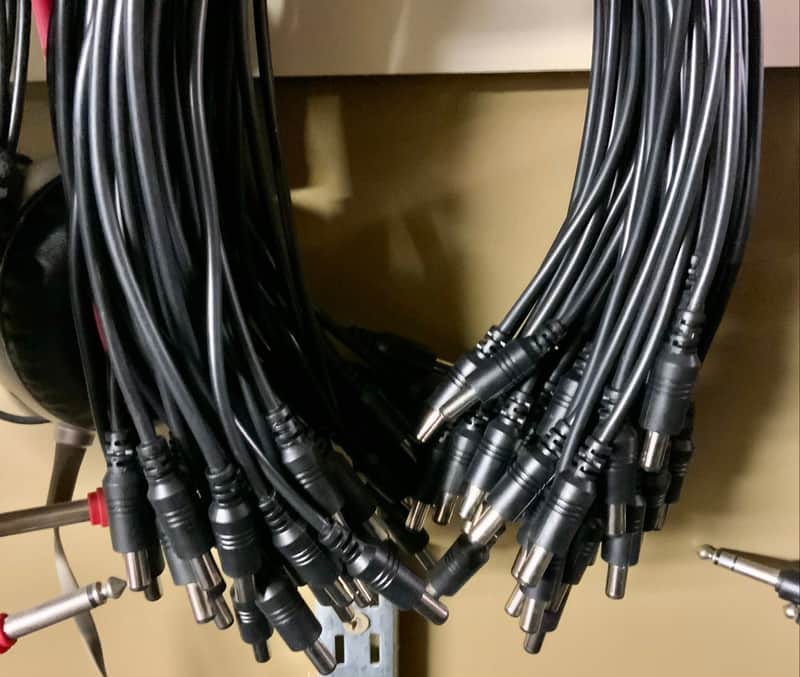 13 DC Cable Bundle 2.1mm Right Angle to 2.1mm Straight - Approximately 24” in length - THIRTEEN cables image 1