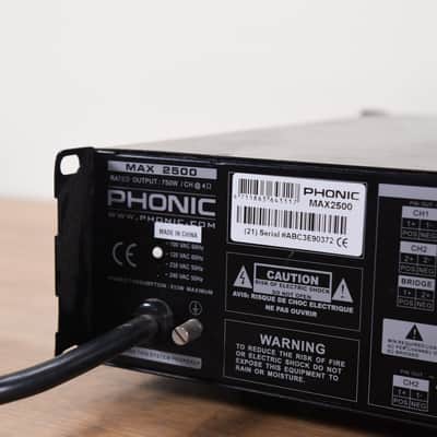 Phonic MAX 2500 2-Channel Power Amplifier (church owned) CG00LKV image 8
