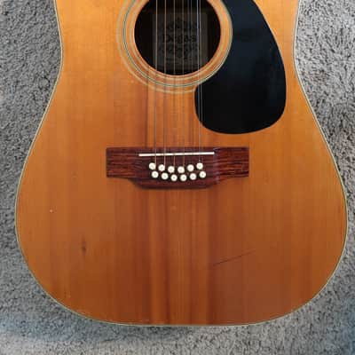 Vintage 1970s El Degas 12 String Acoustic Guitar Low Action Plays Nice MIJ Dreadnought Clone image 2
