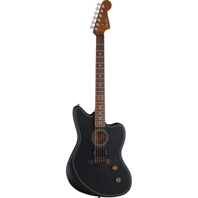 Fender Acoustasonic Standard Jazzmaster Black - Acoustic Guitar image 3