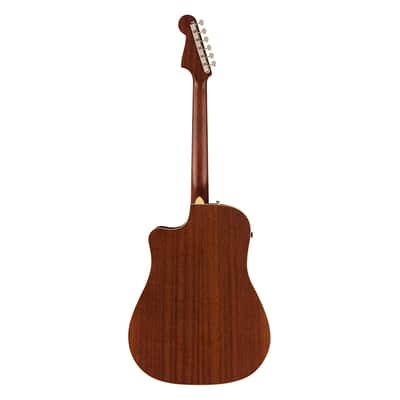 Used Fender Redondo Player A/E Guitar - Candy Apple Red w/ Walnut FB image 8