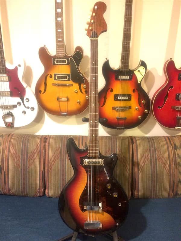 Vintage-Framus-strato-star-bass-1960's-German-awesome-refinished-neck-RARE, image 1