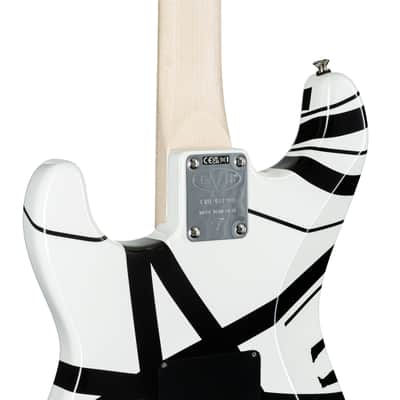 EVH Striped Series WBS White/Black Stripes - Electric Guitar image 7