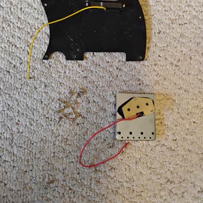 Loaded Telecaster Pickguard with bridge and both pickups parts for luthier project image 2