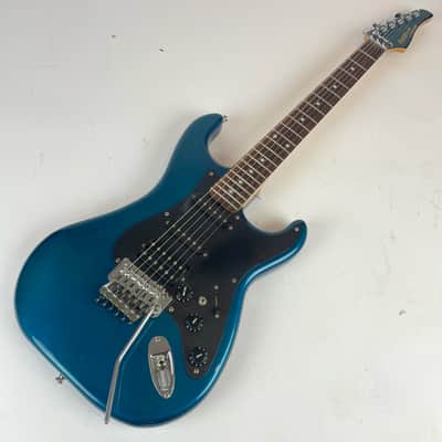 Kramer  Focus 1980s - Aged Blue H/S/S with splitter, Rosewood board Original Floyd Rose , clean and original, , and original HScase image 2