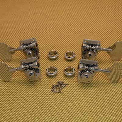 142C Grover Clover Leaf Vintage Style Chrome Bass Tuners 2 + 2