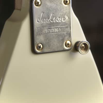 Jackson RR3 Randy Rhoads V Special (Limited Run), Made in Japan, 2006 - Ivory with Black Pinstripes image 8