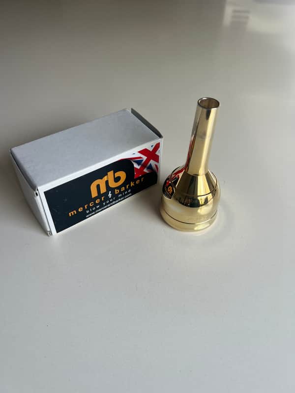 Mercer and Barker MB3 Tuba Mouthpiece Gold Plated image 1