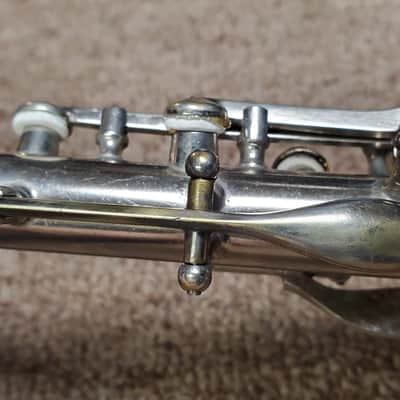 AT Metal Clarinet in Bb new leather pads 1930's ? 1940's - Nickel chrome VIDEO image 5