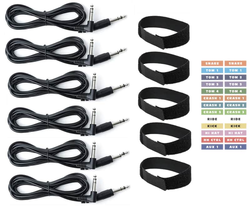 6 Cable Connection Kit for Roland SPD-SX Pro Sampling Pad Drum Triggers image 1