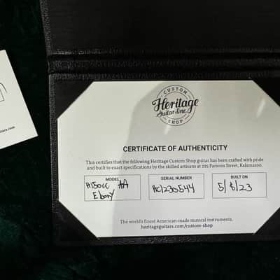 Heritage Custom Shop Core Collection H-150 Artisan Aged - Ebony. NEW (Authorized Dealer) image 19