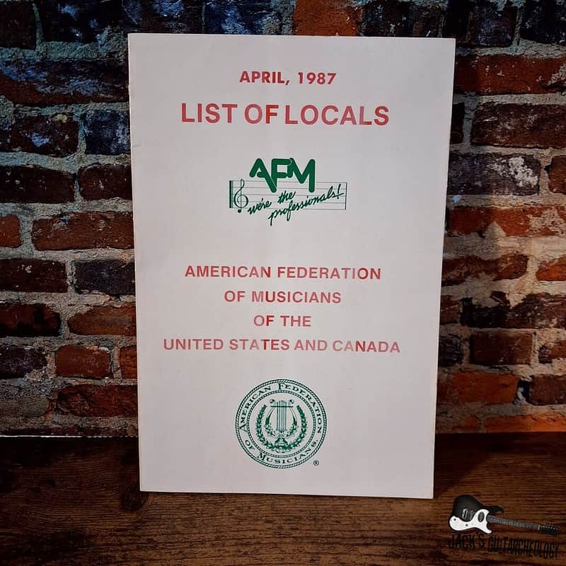 American Federation of Musicians - List of Locals - Directory - Nashville Industry Insider (1987) image 1