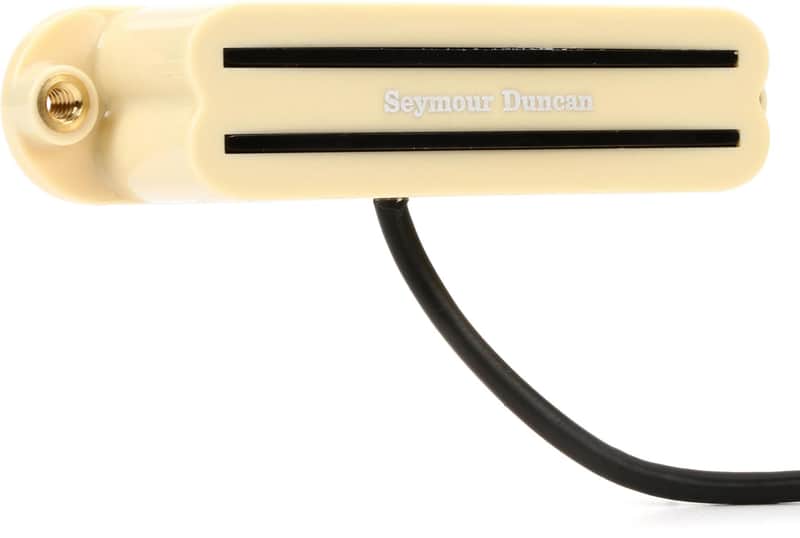 Seymour Duncan SHR-1b Hot Rails Bridge Strat Single Coil Sized Humbucker Pickup - Cream image 1