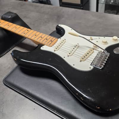 1973 FENDER STRATOCASTER Black Road Worn Heavy Relic Aged American Vintage 70s USA 1970's Strat Guitar image 6