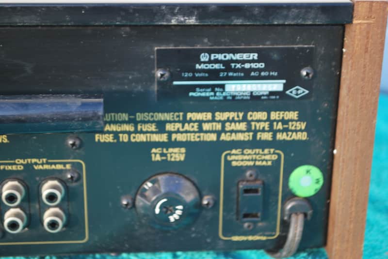 Tuner Radio Vintage Pioneer TX-8100 – Stéréo, Modèle Des Années 70/80, Occasion
